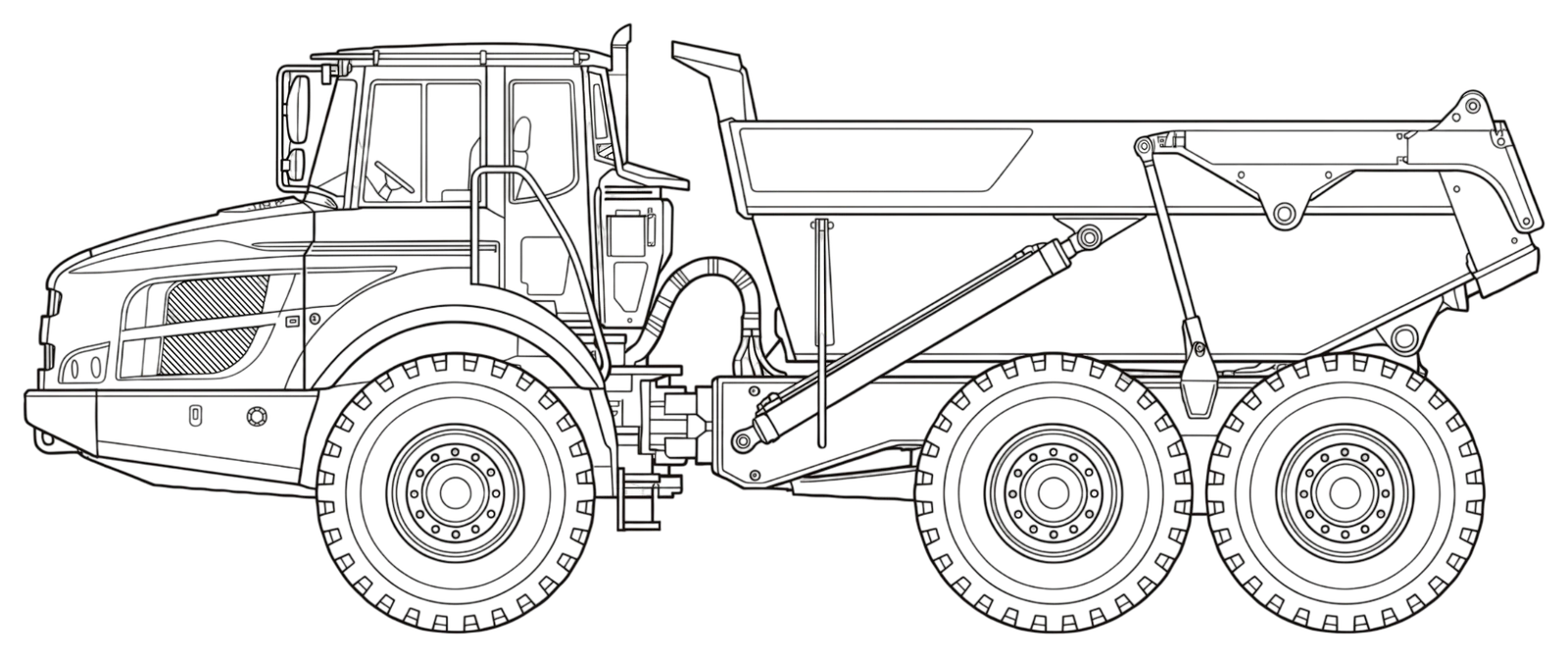 Volvo A60H side elevation