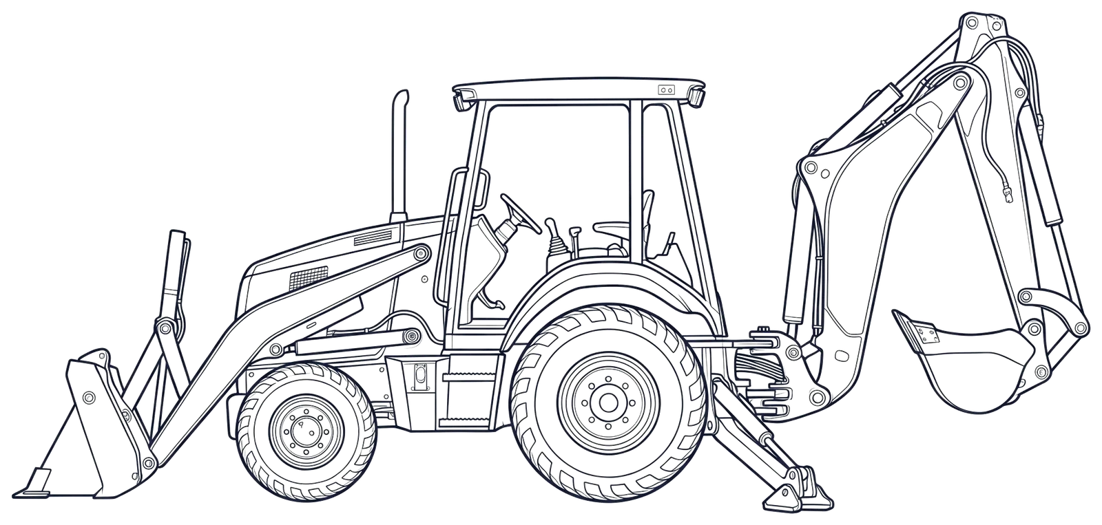 JCB 1CX side elevation