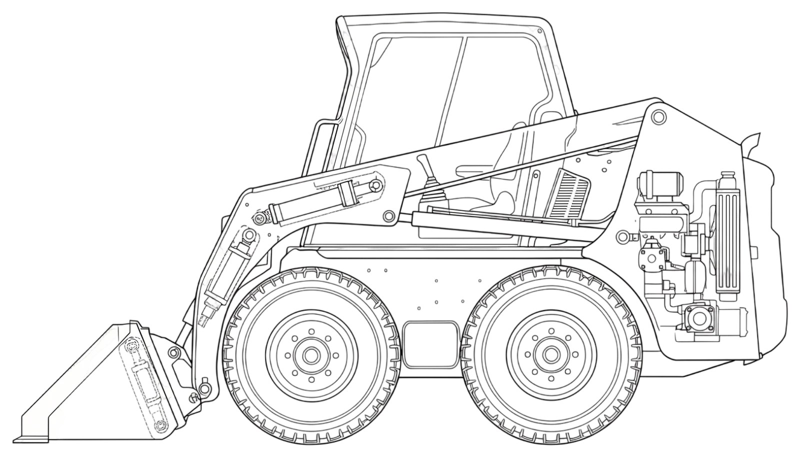JCB 205 side elevation