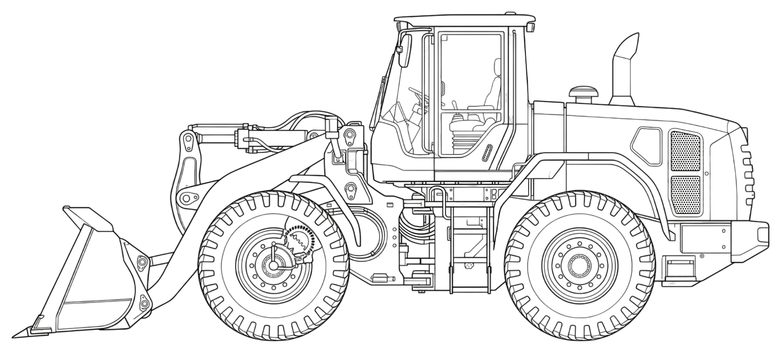 JCB 409 side elevation